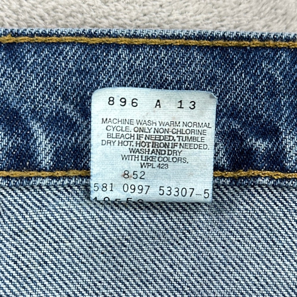 Vintage Levi's 550 Jeans Mens 32x30 Blue Relaxed Fit Orange Tab Made in USA 90s - Picture 5 of 16